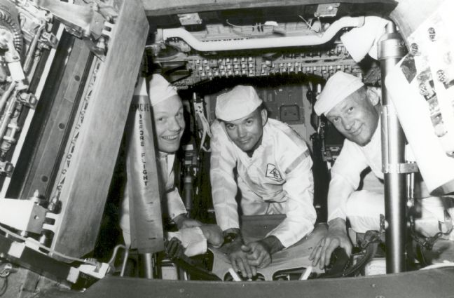 Vérification du module de commandes d'Apollo 11.