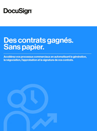 Couverture Des contrats gagnés. Sans papier.